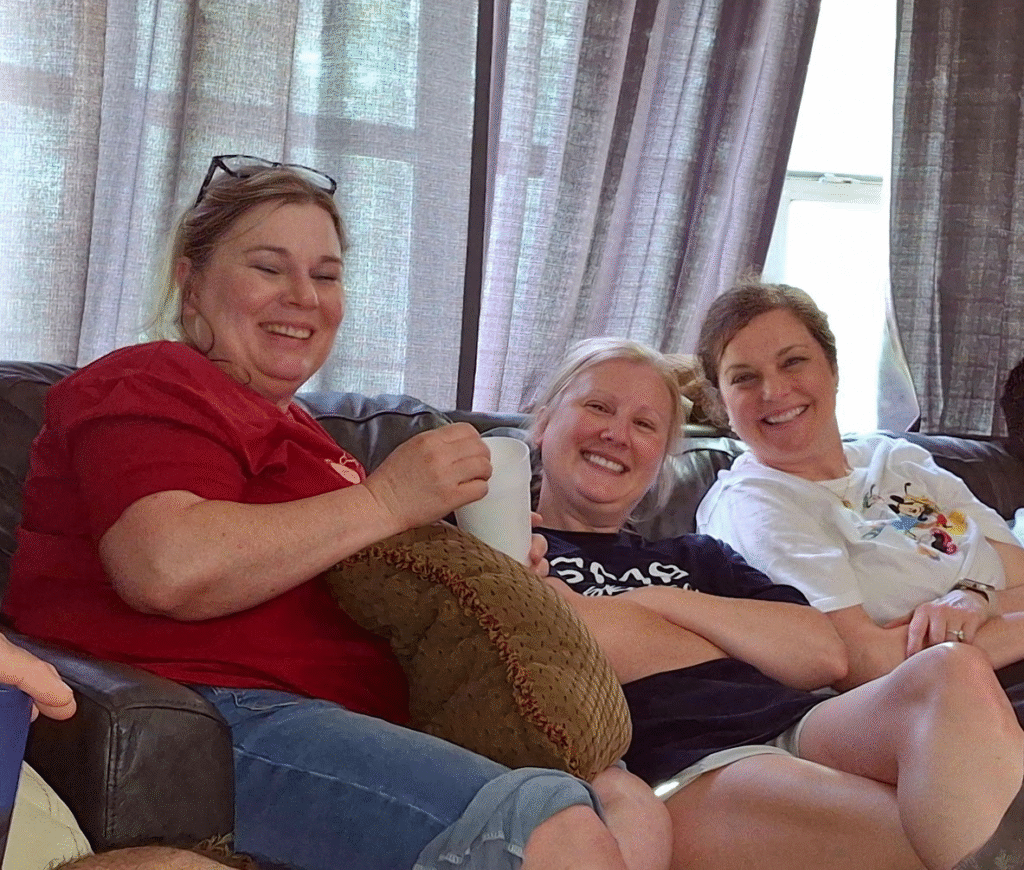 Photo of my beautiful daughters-in-law at our house for lunch on Sunday. 