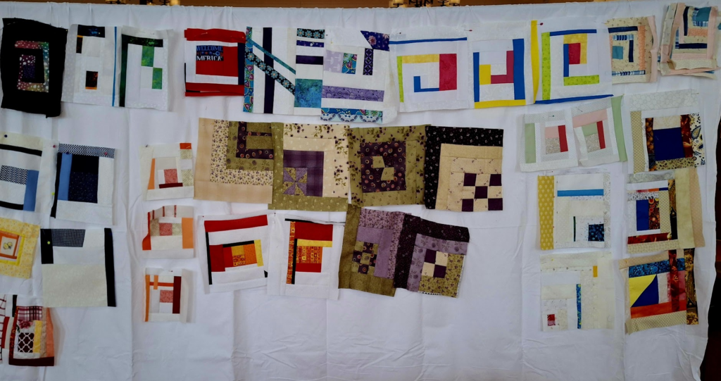 A photo of the big variety of improv blocks students completed during class. 