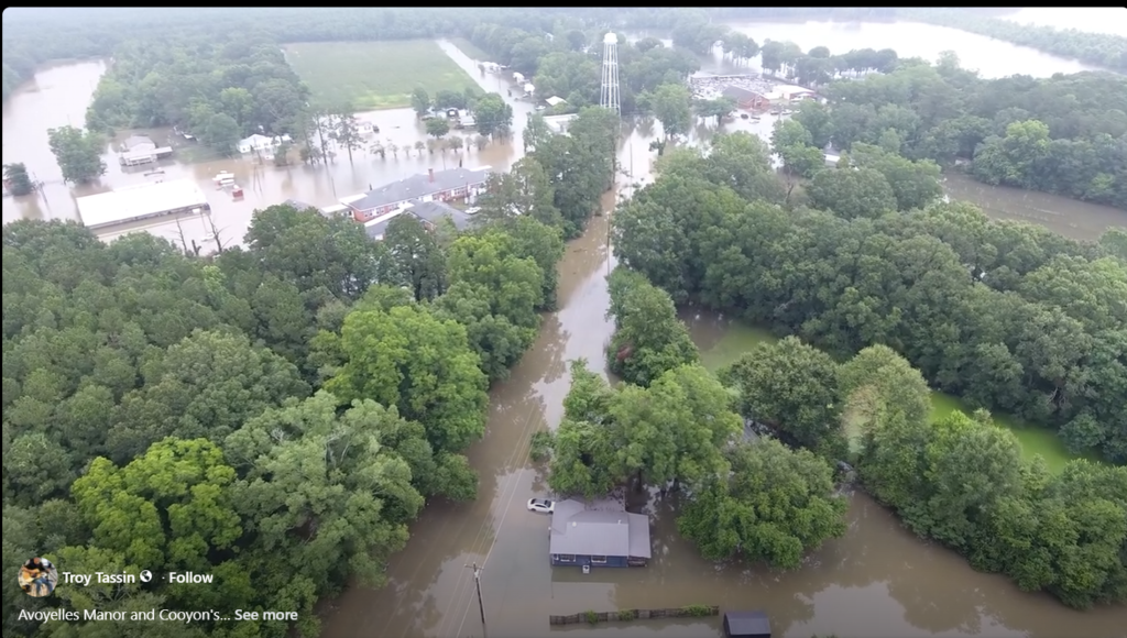 A photo of the flood in the community where I grew up. My sister lives in the nursing home and was evacuated.